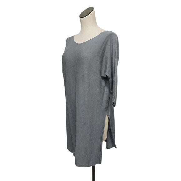 Peruvian Connection‎ Tunic Top Womens Size Small Grey Pima Cotton Linen Knit - Picture 8 of 10